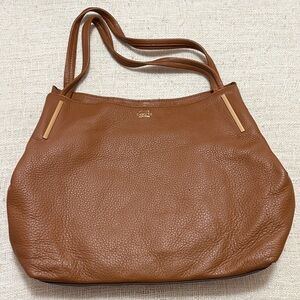Vince Camuto Tan Leather Shoulder Bag